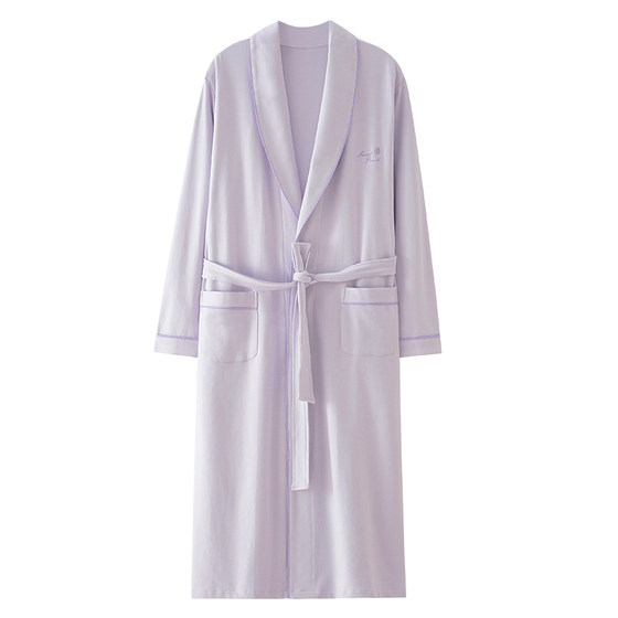 
Fenton Kean Nightgown Women's Pure Cotton Autumn and Spring Four Seasons Universal Bathrobe Homewear Pajamas Women's 2026 New Style