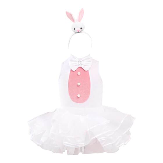 
Children's bunny costumes kindergarten white rabbit one-piece gauze skirt animal performance costumes ballet skirt clothes