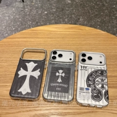 Chrome Hearts case — Chrome Hearts Frosted Magnetic Anti-Drop Phone Case with Cross & Luggage Phone Case for iPhone 13 – 17