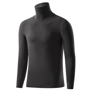 
Jianyun half turtleneck wool silk velvet bottoming shirt men's autumn coat plus velvet thermal top underwear long-sleeved T-shirt