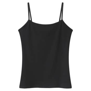 Threaded cotton suspender vest for women versatile outerwear
