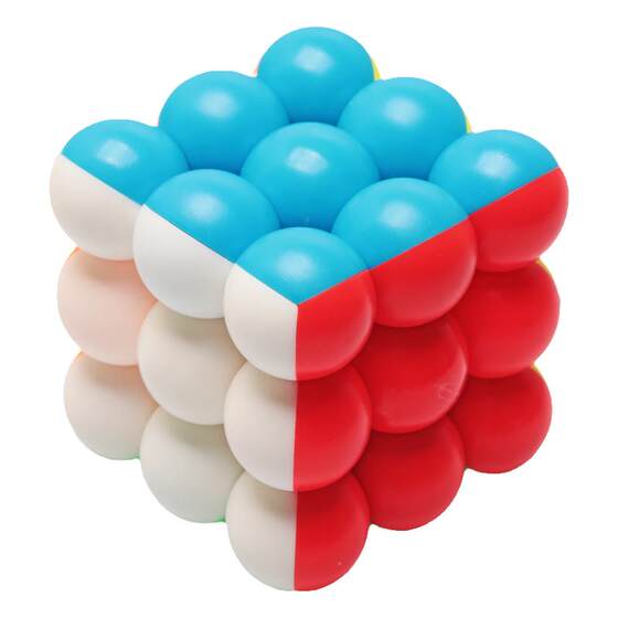 
Yongjun round bead third-level Rubik's cube 3-level special-shaped magic ball colorful round educational fun children's toy puzzle Rubik's cube