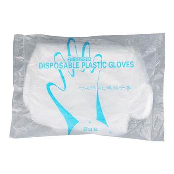 Disposable gloves thickened transparent film gloves PE food grade baking catering takeaway housework hand mask wholesale