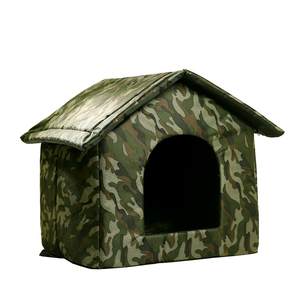 Stray cat nest waterproof dog nest outdoor camouflage camouflage, rainproof, cold and warm house outdoor closed cat house four seasons universal

