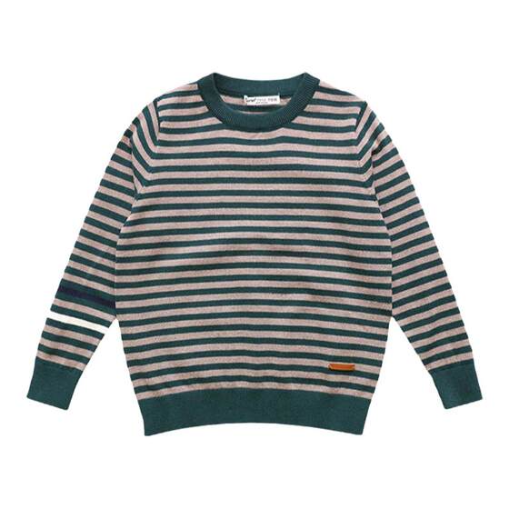 
Children's sweater boy knitted sweater boy thin spring and autumn style medium-large children's striped bottoming pullover striped new style