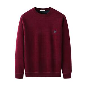[Fleece Thickened] Red Dragonfly Men's Sweater in Winter Red Labels Engraved Warm Inner with Daddy's Base Shirt
