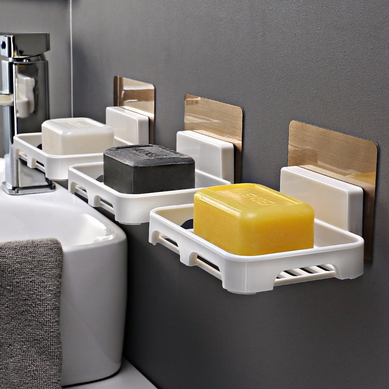 肥皂盒吸盘香皂盒壁挂式卫生间创意沥水皂盒免打孔皂架浴室置物架