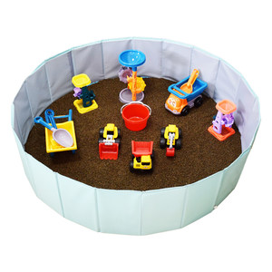 Children's Cassia Playing Sand Set Sand Pool Beach Toys Sand Digging Fence Folding Household Indoor Sand Digging Tools