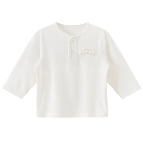 
[Yokosi] Baby tops for men and women in spring and autumn stretchy long-sleeved T-shirts for infants and young children pullover bottoming shirts