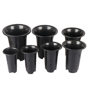 Belt -side hole gardening pot planting potted plastic plastic air -breathable large black four seasons of orchid gentleman orchid special disk