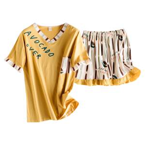 
Pajamas for women 2026 new summer pure cotton short-sleeved shorts summer thin cotton spring and autumn women's home wear set