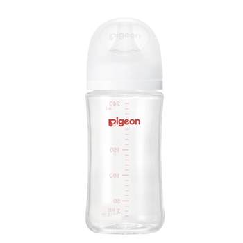 Pigeon wide mouth newborn baby glass bottle