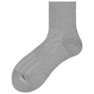 Zoyin socks men's summer pure cotton yarn towel bottom basketball sweat-absorbent and deodorant mid-calf socks white men's long socks