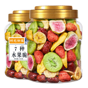 Every fruit time comprehensive fruit crisp slices 500g canned freeze-dried fruits and vegetables crispy children and pregnant women casual snacks