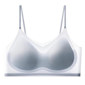 
Perfect Memory Liquid Foundation Underwear Women's Summer Thin Invisible Seamless Beautiful Back Spaghetti Straps Small Breast Push-Up Bra