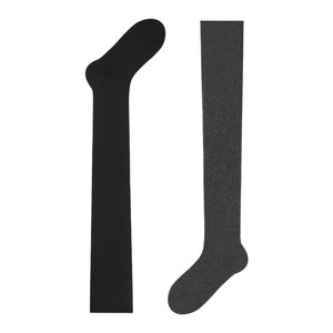 Over-knee socks for women in autumn and winter stockings for anti-sliding pure cotton leg slimming knee pads for spring and autumn black high thigh socks