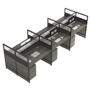 
Huiyun staff office desk and chair combination simple modern office furniture desktop staff station computer desk workbench