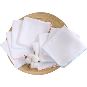 Newborn baby saliva towel baby gauze towel pure cotton super soft small square towel children's face towel gauze towel wash towel