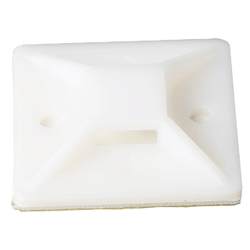Adhesive cable tie holder for punch-free storage cable organizer