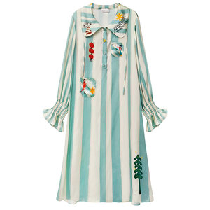 
Li Landi's same style} Sanluo 100% silk nightgown, ghost girl, childlike printed skirt, women can wear as home clothes