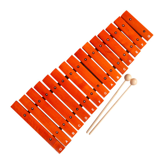 
Professional 15-tone red wooden violin xylophone Orf children's music percussion instrument kindergarten early education teaching aids