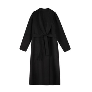 
NEVA HU [40% off on spot] Double-sided cashmere coat for women, mid-length autumn and winter loose wool double-sided woolen coat
