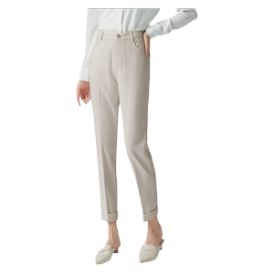 
Pants for women slimming and versatile 2026 spring new style simple commuting casual curled pencil pants for women