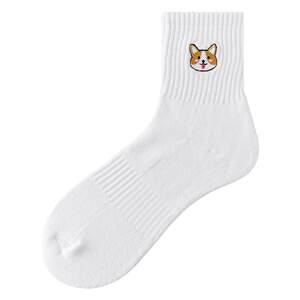 
[Corgi Gift Box] Zoyin Socks Men's Summer Thin Mid-Tube Socks Pure Cotton Yarn Youth White Sports Socks