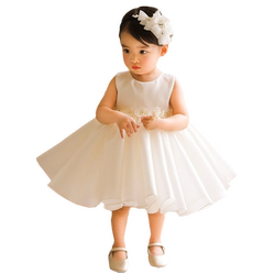 Little girl baby satin princess dress fashionable
