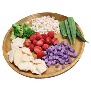 Its blessing vegetable frozen dry barrel banana apple strawberry mixing dog food milk Shiba Inu vitamin dietary frozen dried fruits and vegetables
