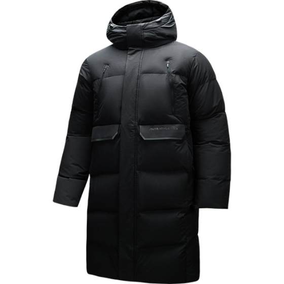 
ANTA three-layer quick-warm down丨Mid-length four-proof down jacket men's winter hooded windproof warm jacket top