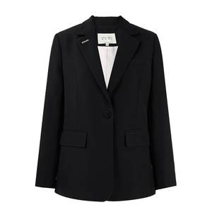 
Qiushui Yiren black suit jacket for women 2025 autumn and winter new style small casual senior ladies suit formal wear