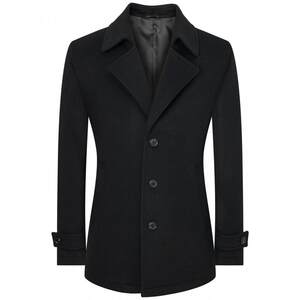 
[100% wool] New style men's business casual wool coat double-sided wool loose coat