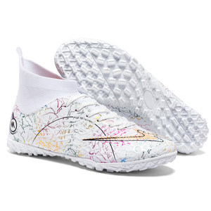 Two -star high -top football shoes men's TF broken nail adult shoes wear -resistant anti -slip AG long nail training shoes professional competition shoes
