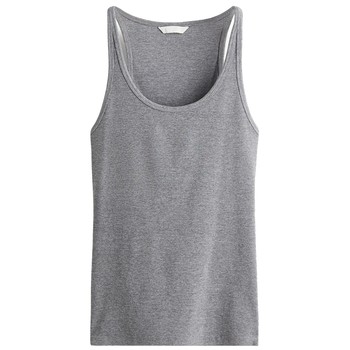 HM Women's Vest 2025 Autumn New Round Neck Vest Low Neck Rib Knitted Vest 1294171