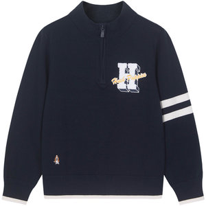 
Hush Puppies Children's Clothing Boys' Knitted Sweaters Autumn New Big Children's Casual Pullovers Children's Fashion Loose Sweaters