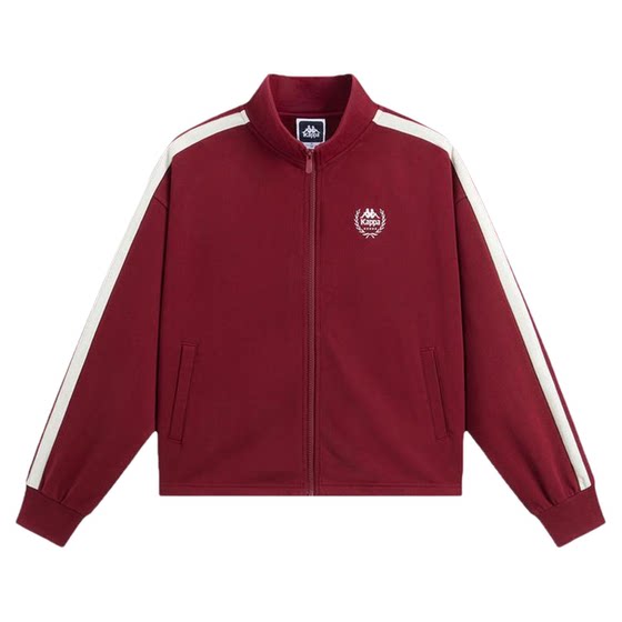 
Kappa Kappa back-to-back sports coat women's spring new retro contrasting color knitted cardigan sweatshirt women's trendy