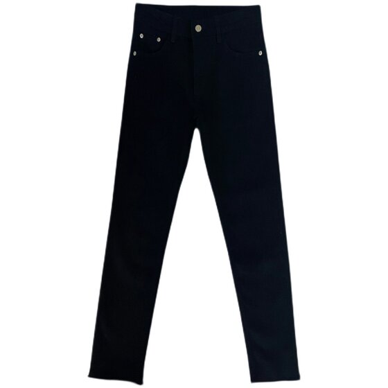 
XMOB stretch jeans men's black slim-fitting pants men's trendy water-washed crumbs for men's versatile