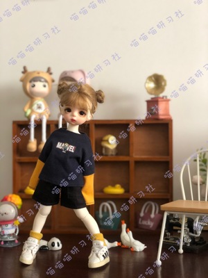 taobao agent Six -point big six -point BJD baby jelly shorts pure white BJD daily baby clothes double plug pocket shorts, big hips