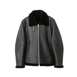 限量 冬季男士短款皮毛一体真皮皮衣 B6羊皮毛一体保暖飞行夹克男