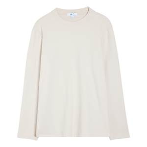 
Pull back high collar double-sided German velvet men's base layer autumn and winter new white inner layer with black long-sleeved T-shirt thermal clothing