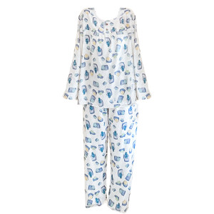 
Home wear summer long-sleeved cotton silk pajamas for women summer 2026 new air-conditioned student lightweight cotton silk suit