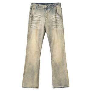 
PilotDragon American bootcut jeans black men's washed loose straight cleanfit wide leg pants