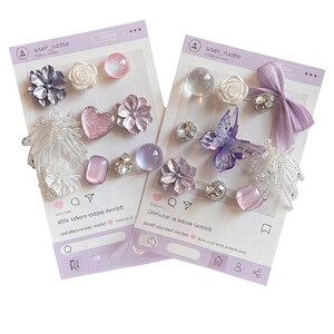 
Suitable for Crocs hole shoes accessories bow shoe flower jewelry advanced decoration diy accessories ballet shoe buckle