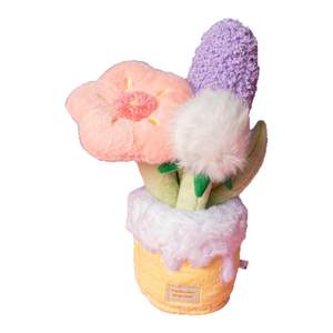 
Paijing flower bouquet dog voice hidden food toys grinding teeth plush ornaments puppy kitten birthday gift