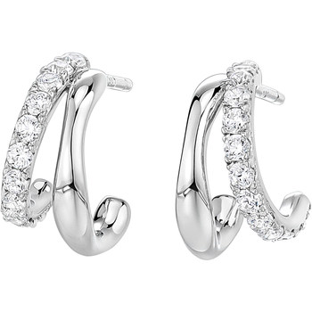 Catiro geometric double ring earrings for women
