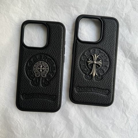 Chrome Hearts iPhone Case Textured Black Cross iPhone Case for iPhone Case  for iPhone 17, 16,