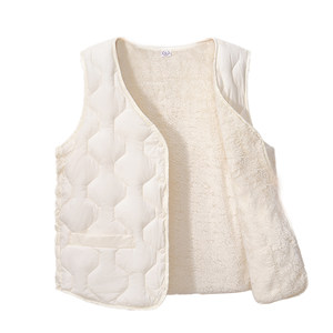 
Xiaohongshu's popular 2025 autumn and winter down cotton vest for women, plus velvet, warm short vest, versatile inner liner for both inside and outside wear