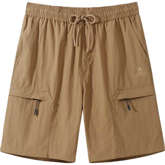 
Camel men's casual pants men's loose spring and summer breathable cool elastic shorts outdoor sports fashion five-point pants