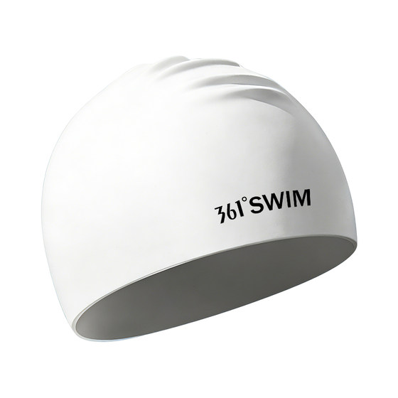 361 silicone swimming cap for men and women, professional waterproof non-stretching swimming cap racing black and white for adults and teenagers